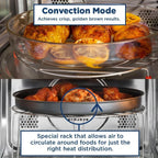 Open Box GE 3-in-1 Microwave Oven, 1,050 Watts Air Fryer, Broiler and Convection Mode, Child-Lock Technology, Kitchen Essentials for The Countertop or Dorm Room, 1.0 Cu. Ft., Stainless Steel - image 4