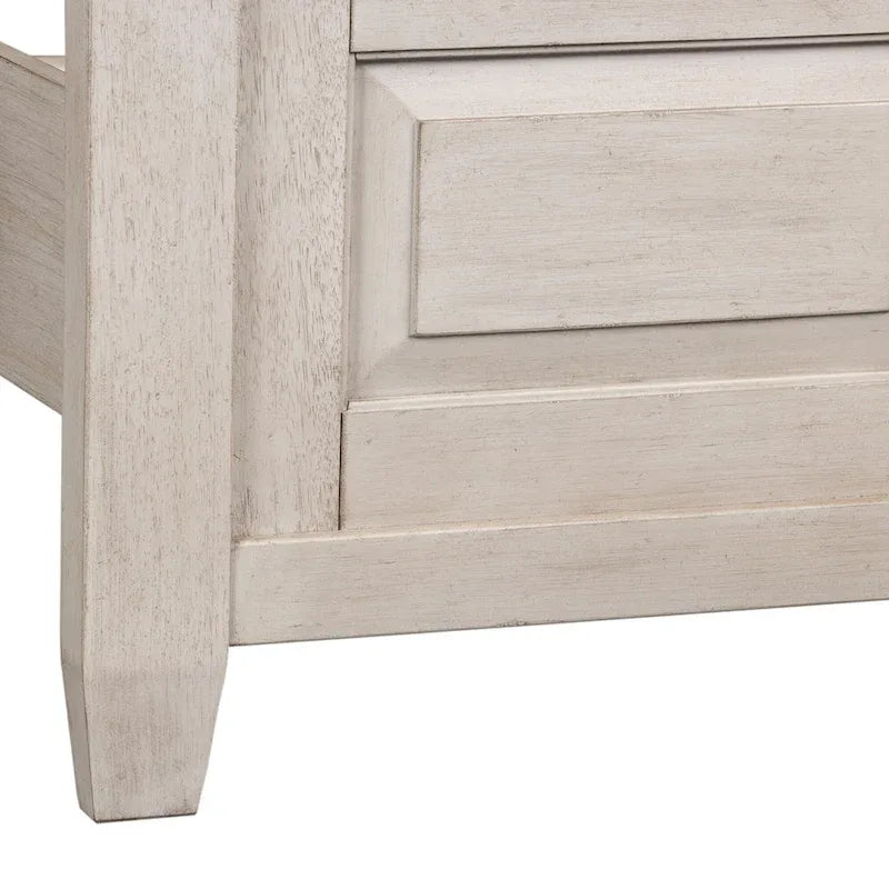 Farmhouse Panel Bed with Wooden Frame and Slat Support - image 5
