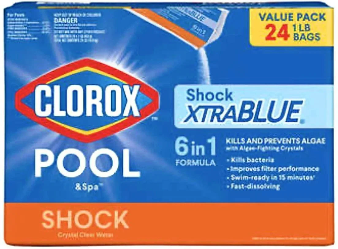 Pool Spa Hot Tub XtraBlue Shock Algaecide Treatment 1lb Bag Case 24 Pack - image 2