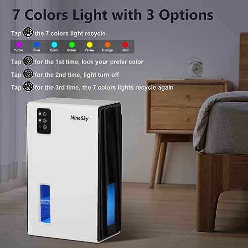 NineSky Dehumidifier for Home, 85 OZ Water Tank, (800 sq.ft) Dehumidifiers for Bathroom - image 4