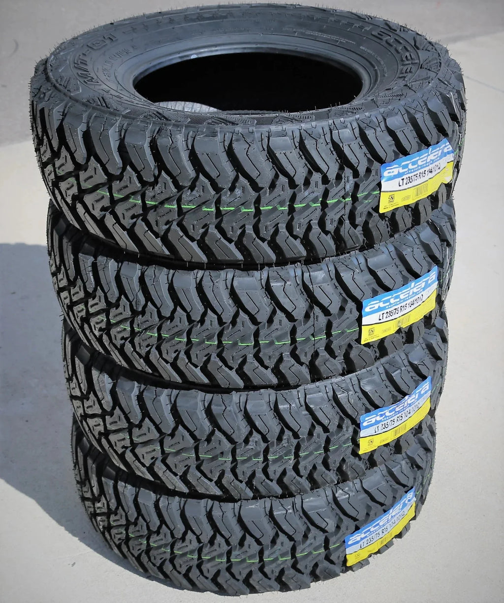 Pair of 2 (TWO) Accelera M/T-01 LT 235/75R15 Load C 6 Ply MT Mud Tires - image 6