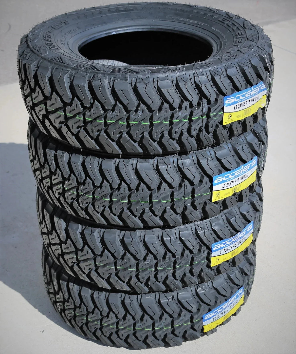 Pair of 2 (TWO) Accelera M/T-01 LT 235/75R15 Load C 6 Ply MT Mud Tires - image 6