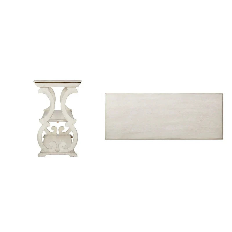 Eldoria Wooden Scroll Design Sofa Table - image 3