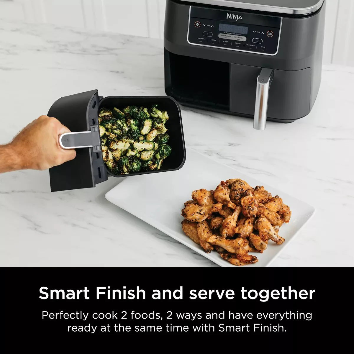 Ninja Foodi 8 qt. Original Dualzone, 2-Basket Air Fryer with 6 Functions - image 8