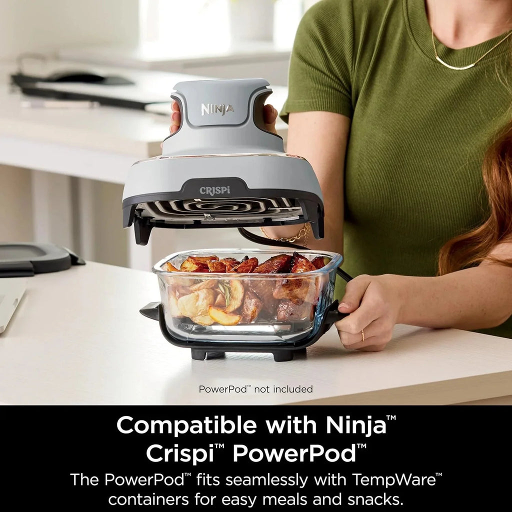 Ninja Crispi 4-in-1 Portable Glass Air Fryer Cooking System, 1500W, 4QT & 6-Cup TempWare Glass Containers with Storage Lids, Microwave, Freezer & Dishwasher Safe - image 45