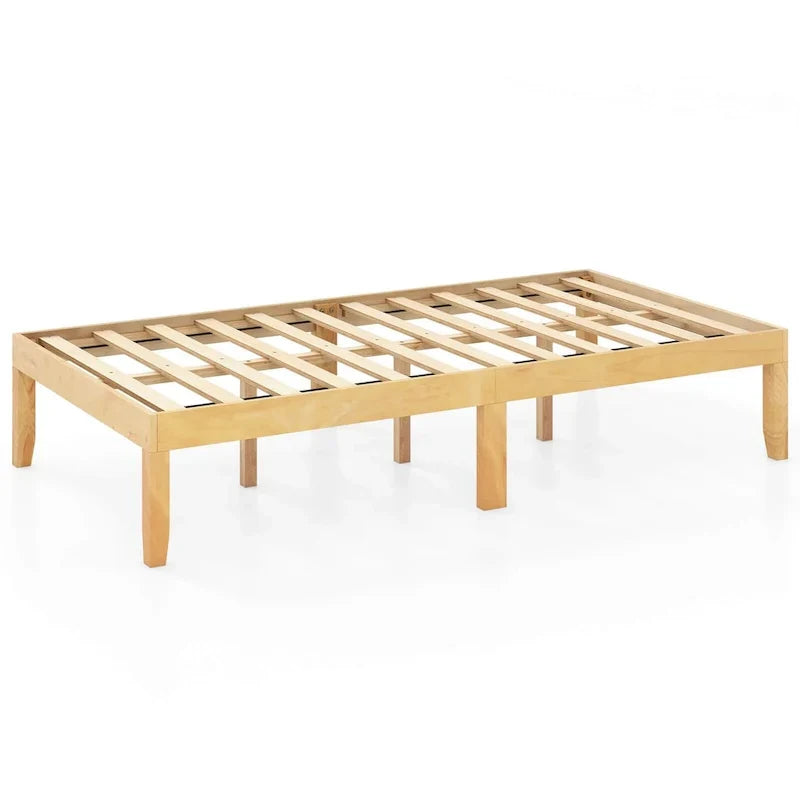 Costway 14-Inch Wooden Platform Bed Frame for Twin, Full, and Queen Sizes with Rubber Support - image 21