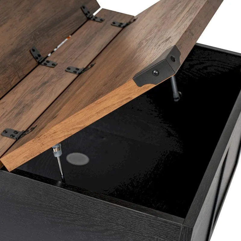 Contemporary Farmhouse Coffee Table Featuring Concealed Storage - image 21