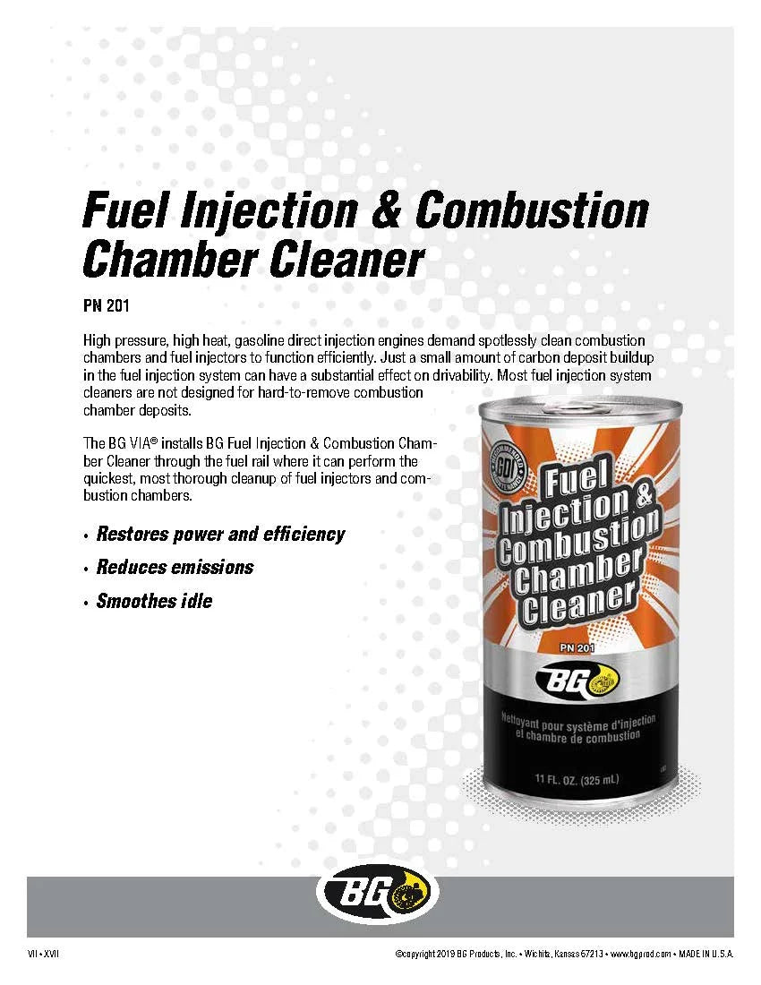 BG K1003 Fuel Injection & Combustion Chamber Cleaner PN 201 & BG Platinum 44K Fuel System Cleaner PN 208 With Pocket Screwdriver - image 6