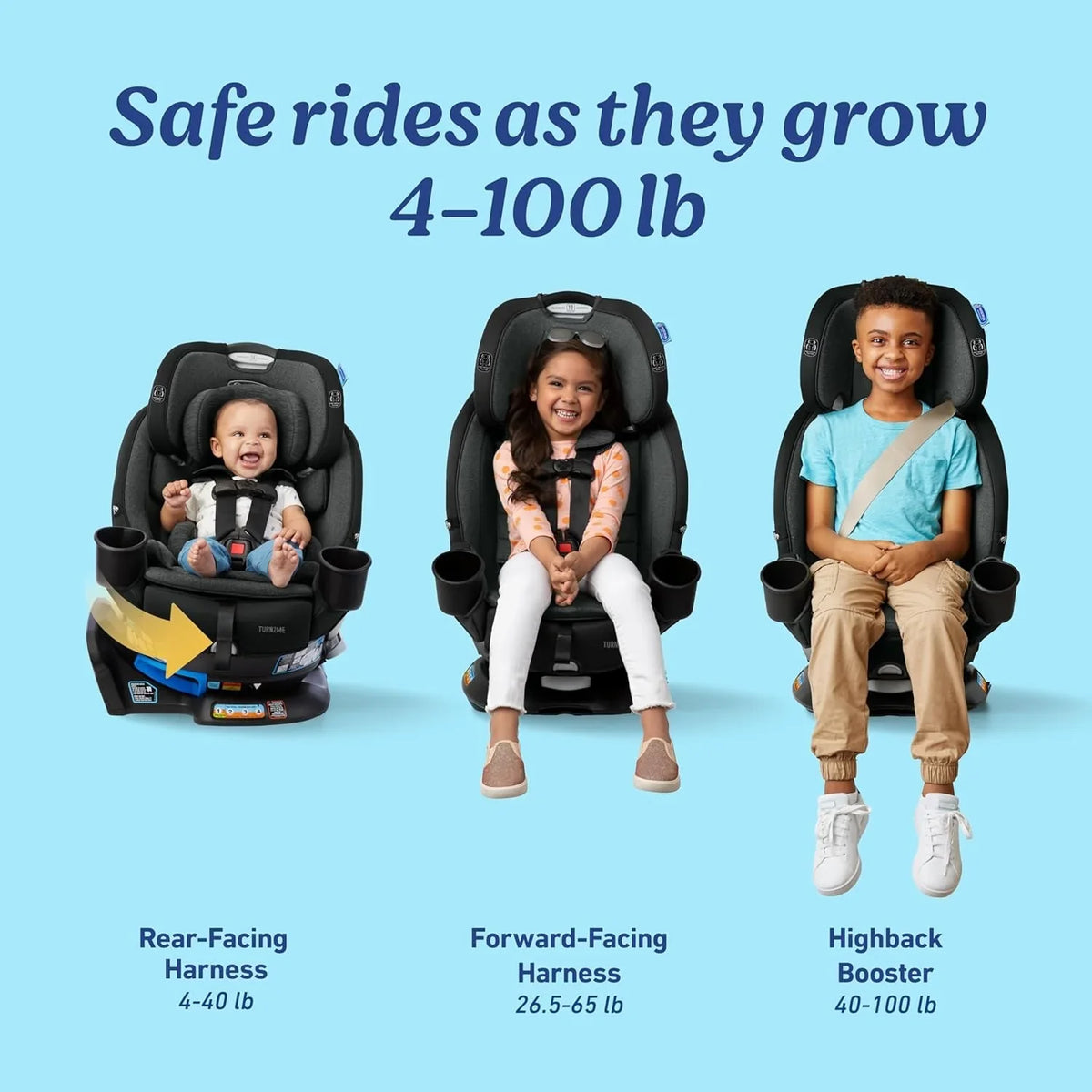 Graco Turn2Me 3-in-1 rotating child car seat, Cambridge - image 2