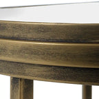 David Frisch Set of 2 Iron and Glass Nesting Tables by Porch & Den - image 5