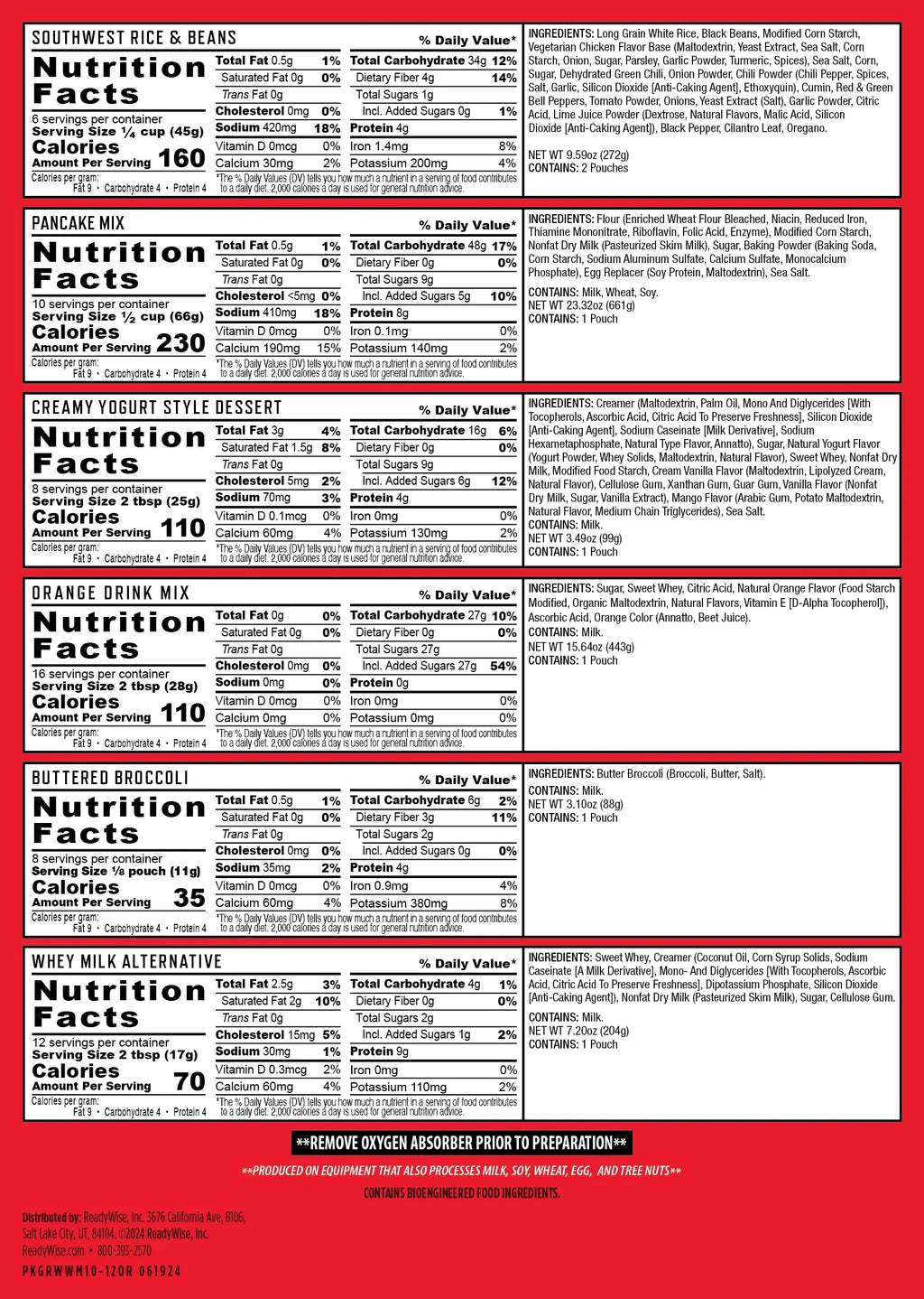 ReadyWise Emergency Food Supply, 120 Serving Entree and Beverage - image 11