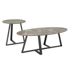 iNSPIRE Q Modern Jurmala Glossy Sintered Stone Tables with Grey Metal Base - image 23