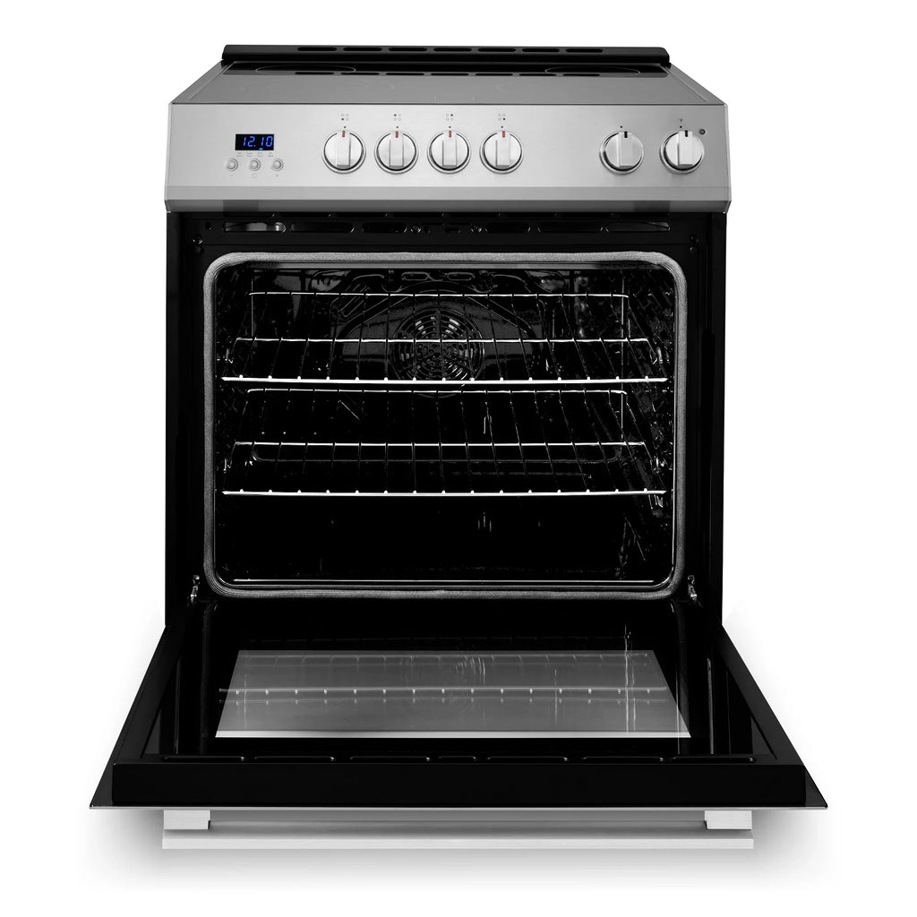 Cosmo 30 in. Stellar Collection 5.0 cu. ft. Electric Range with 4 Burner Glass Cooktop and Convection Oven in Stainless Steel - image 2