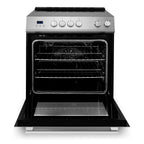 Cosmo 30 in. Stellar Collection 5.0 cu. ft. Electric Range with 4 Burner Glass Cooktop and Convection Oven in Stainless Steel - image 2