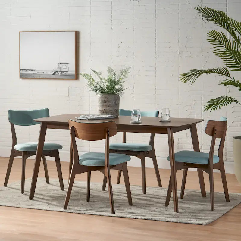 Christopher Knight Home Alma Mid-Century 5-Piece Wooden Rectangular Dining Set - image 10