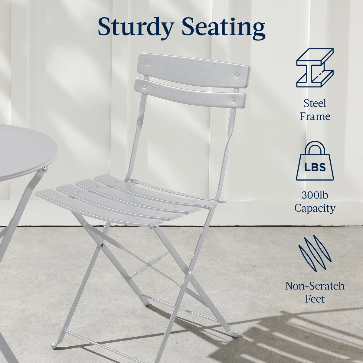 Best Choice Products 3-Piece Small Bistro Set, Folding Patio Furniture Set of 2 Chairs and Table - Black - image 91