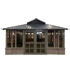 28 Ft. W x 15.5 FT. D Solid Wood Patio Gazebo - image 5