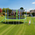 12FT Trampoline with Slide, Swings, SEGMART Recreational Trampoline with Basketball Hoop and Ladder, Heavy Duty Outdoor Backyard Trampoline with Net for Kids and Adults, Green - image 1