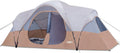 UNP Camping Tent 10-Person-Family Tents, Parties, Music Festival Tent, Big, Easy Up, 5 Large Mesh Windows, Double Layer, 2 Room, Waterproof, Weather Resistant, 18ft x 9ft x78in - image 2