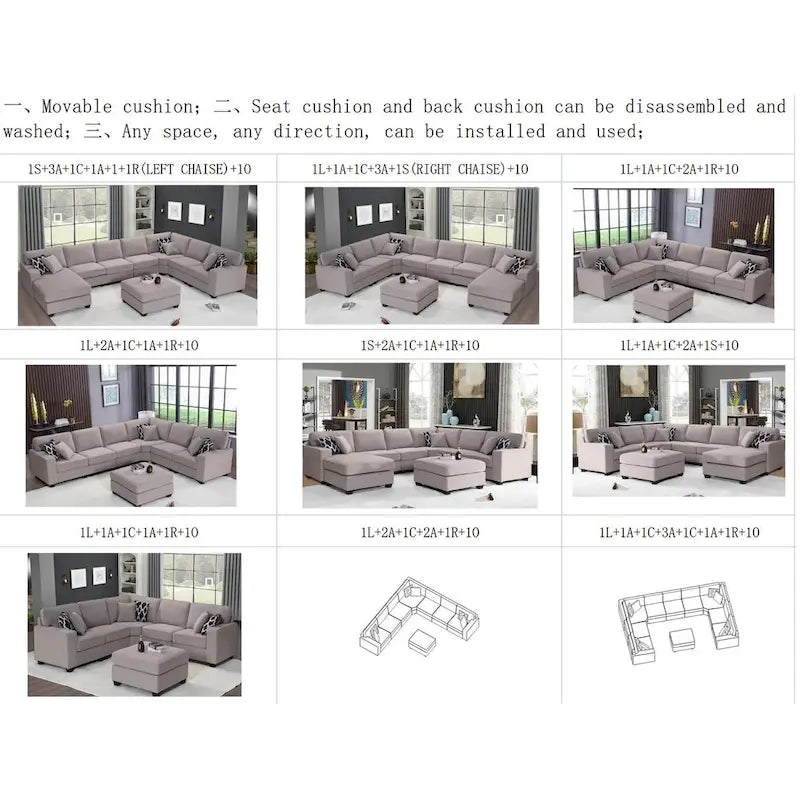 Versatile Reversible Sectional Sofa with Flexible Configuration - image 26