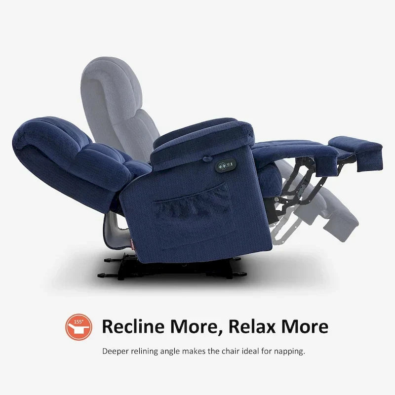 MCombo Heated Massage Electric Recliner Chair for Living Room - Fabric R6233 - image 18