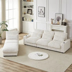 126W Large L-Shaped Corduroy Sofa with USB Charging Port - image 17