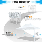 HOTEEL 10x15 Heavy Duty Canopy Tent ,Pop up Canopy for Parties Wedding,Commercial Easy up Gazebo with Roller Bag,UV 50+ &,White - image 13