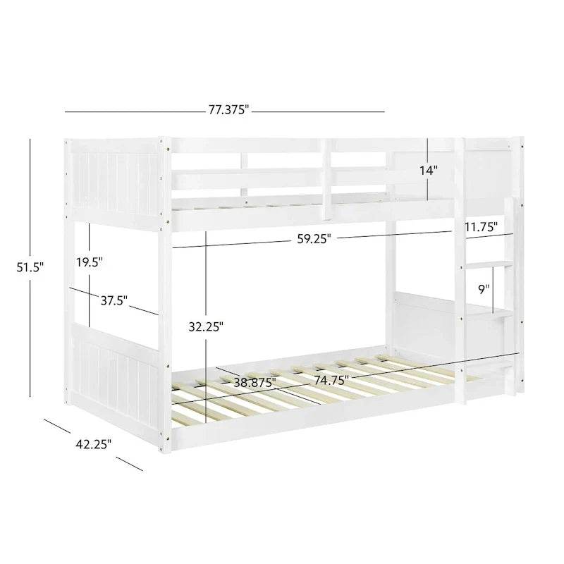 Delphia Low Profile Twin over Twin Bunk Bed - image 28