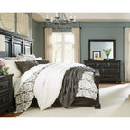 Roundhill Furniture Renova Vintage Black Wooden Bedroom Collection - image 3