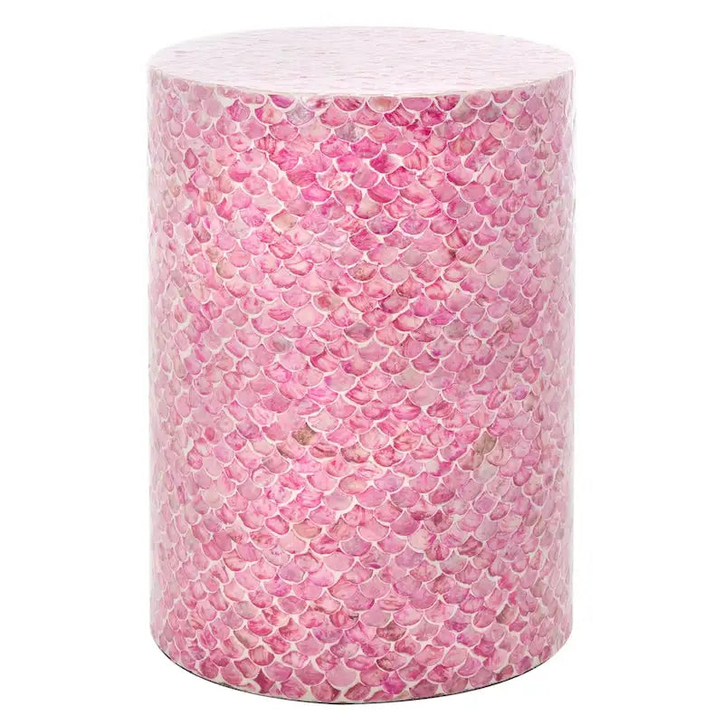 SAFAVIEH Rilla Dark Pink Round Accent Table - Dimensions: 13.8" W x 13.8" L x 19.7" H - image 2