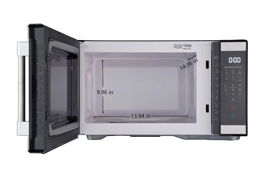 Hamilton Beach 1.1 Cu. Ft. Countertop Microwave Oven, 1000 Watts, White Stainless Steel - image 13