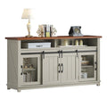 Moasis Farmhouse Industrial Sideboard Buffet Cabinet with Doors and Shelving - image 2