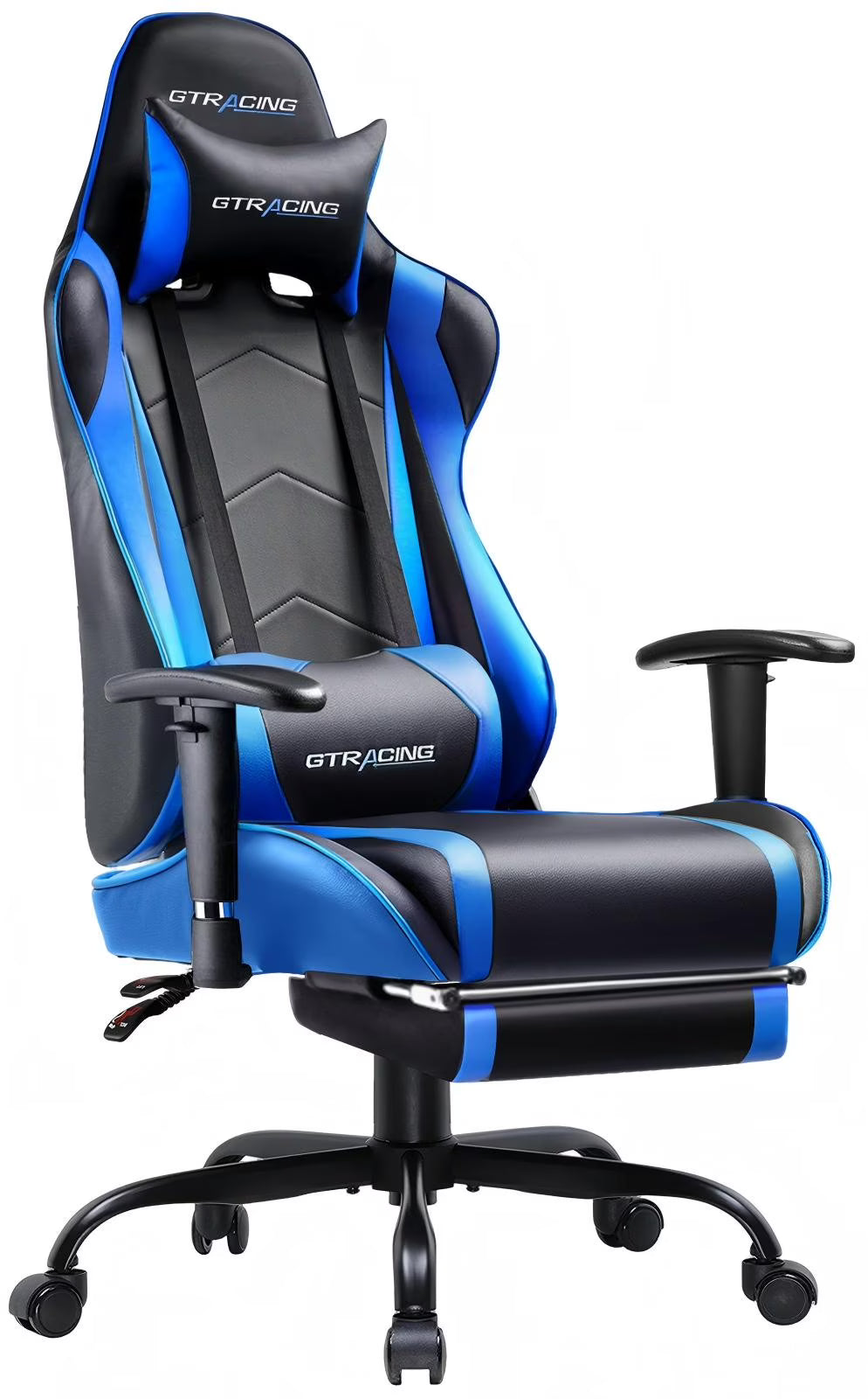GTRACING Gaming Chair, Ergonomic Office Desk Chair with Lumbar Support, PU Leather, Footrest & Adjustable Headrest, Red - image 12