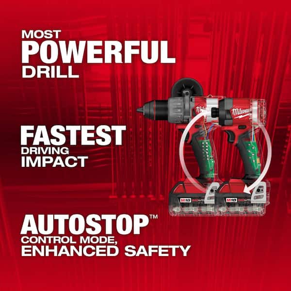 M18 FUEL 18-Volt Lithium-Ion Brushless Cordless Hammer Drill/HACKZALL/Impact Driver Combo Kit 3-Tool with (4) Batteries - image 2