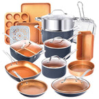 20-Piece Aluminum Ti-Ceramic Nonstick Cookware and Bakeware Set in Graphite - image 1