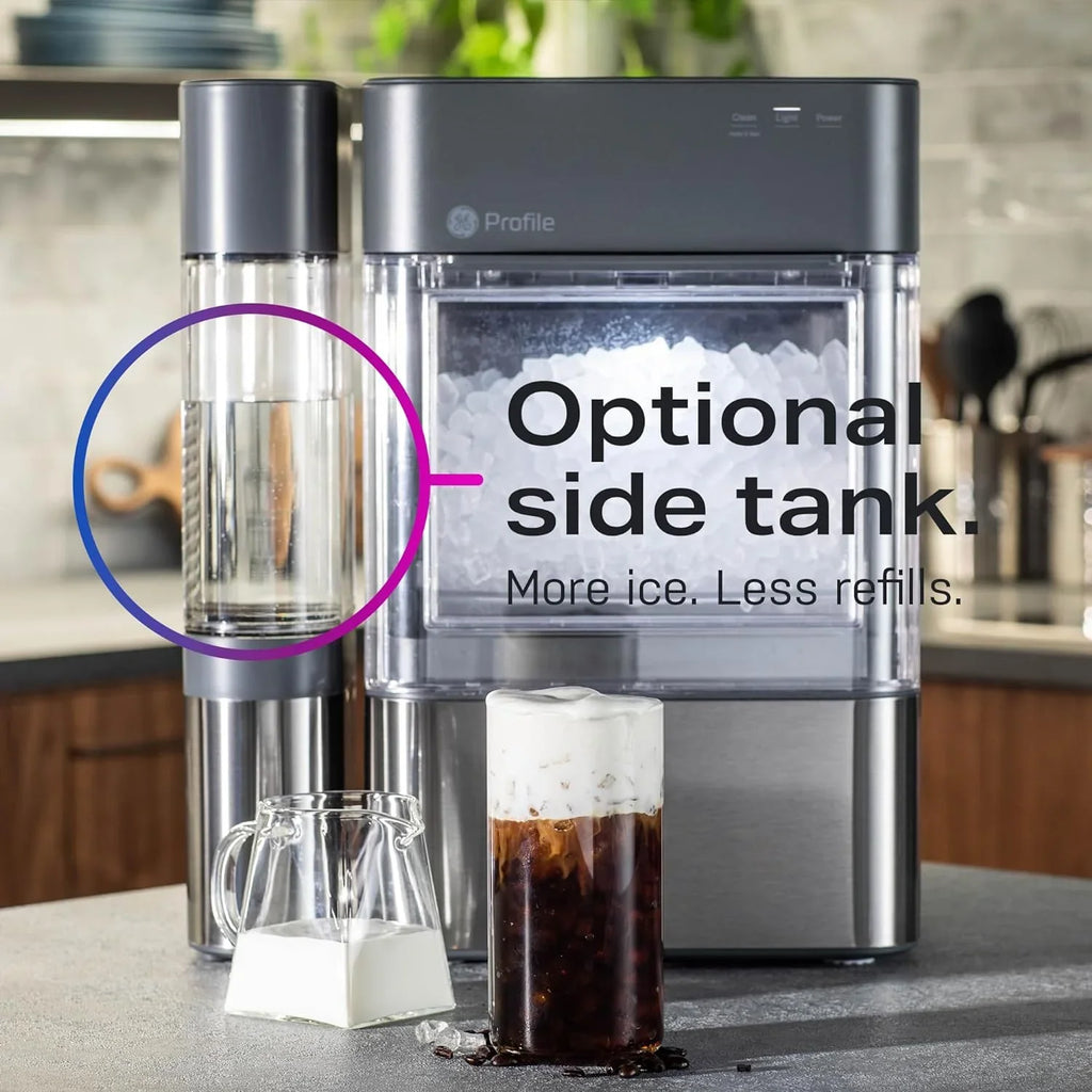 Countertop Nugget Ice Maker with Side Tank / Ice Machine with WiFi Connectivity / Smart Home Kitchen Essentials / Stainless Steel - image 14