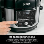 Ninja® Foodi® 10 in 1 6.5 Quart Pro Pressure Cooker Air Fryer Multicooker, Stainless, OS300: Home & Kitchen - image 2