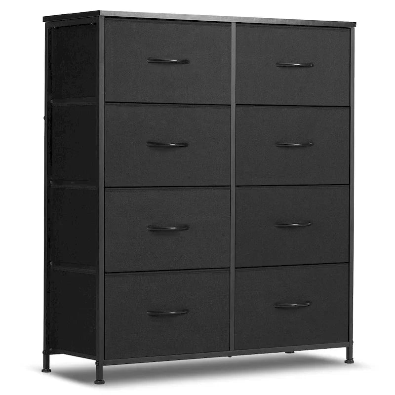 8-Drawer Tall Fabric Dresser for Bedroom - Stylish Closet Organizer Tower with Wooden Top and Metal Frame - image 3