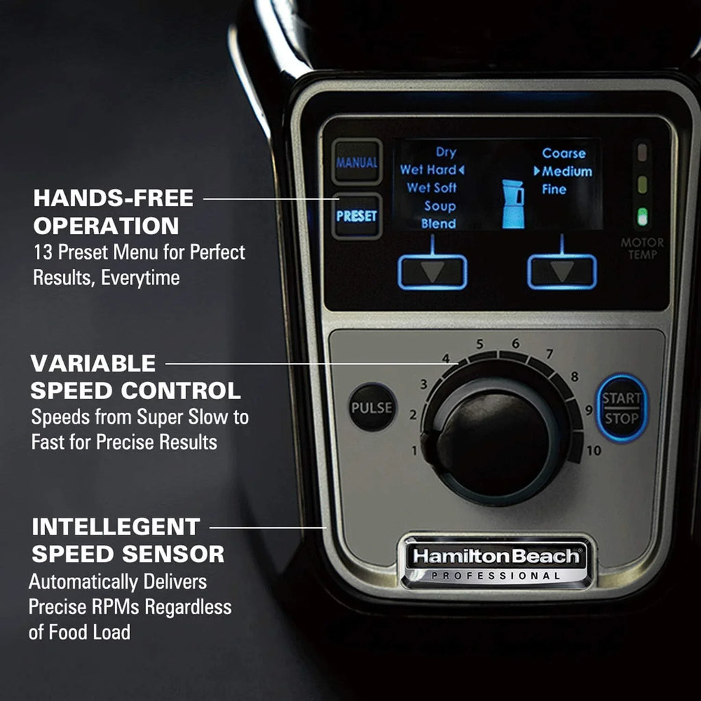 Hamilton Beach Professional 4-in-1 Juicer Mixer Grinder, Commercial-Grade 1400 Watt Motor, 120V, 3 Leakproof Jars, For Wet and Dry Spices, Chutneys and Curries, Engineered in India & USA (58770) - image 6