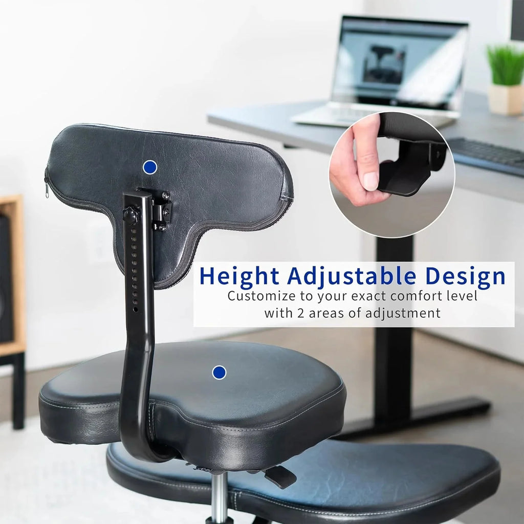 VIVO Cross-Legged Office Chair – Adjustable Height Floor Chair with Back Support for Yoga, Meditation, and ADHD (Black, CHAIR-CL02B-R) - image 5