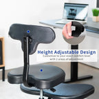 VIVO Cross-Legged Office Chair – Adjustable Height Floor Chair with Back Support for Yoga, Meditation, and ADHD (Black, CHAIR-CL02B-R) - image 5