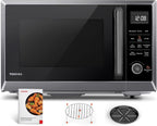 TOSHIBA 8-in-1 Countertop Microwave Oven with Air Fryer, Convection, Child-Lock, 1.0 Cu Ft, Black - image 1