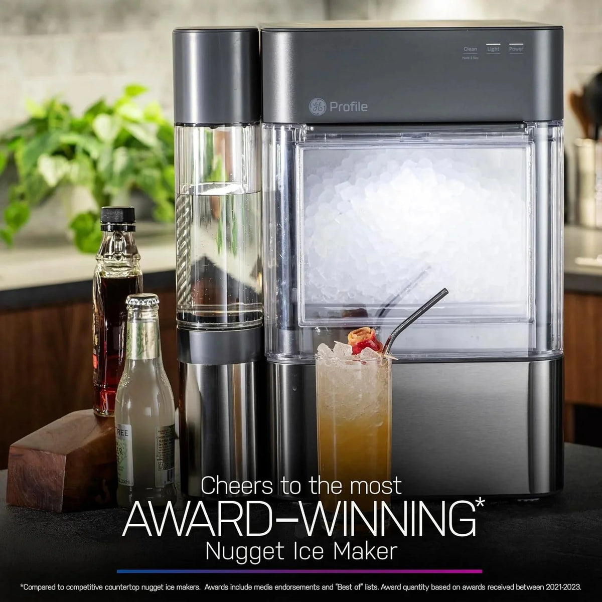 GE Profile Opal 2.0 with 0.75 Gallon Tank, Chewable Crunchable Countertop Nugget Ice Maker, Scoop included, 38 lbs in 24 hours, Pellet Ice Machine with WiFi & Smart Connected, Stainless Steel - image 4