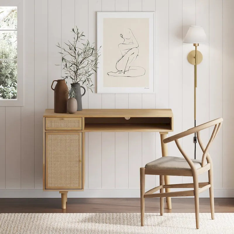 Nathan James Daisy Modern Farmhouse Desk with Storage and Brass Accents - image 16
