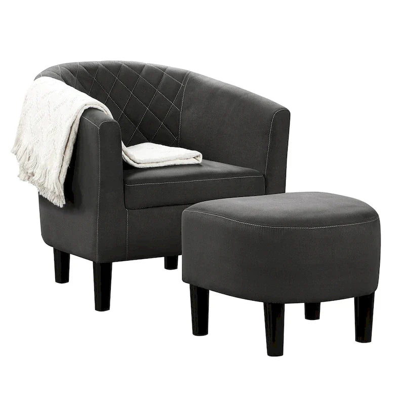Convenience Concepts Roosevelt Accent Chair with Ottoman - Stylish Seating Solution - image 3