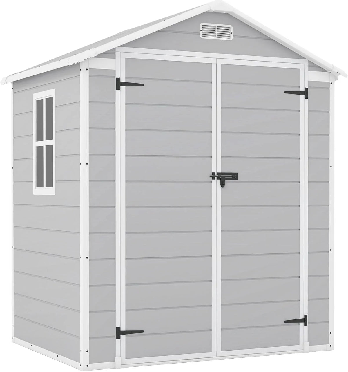 Patiowell 6x4 FT Plastic Outdoor Storage Shed with Floor, Resin Outdoor Storage Shed - image 2