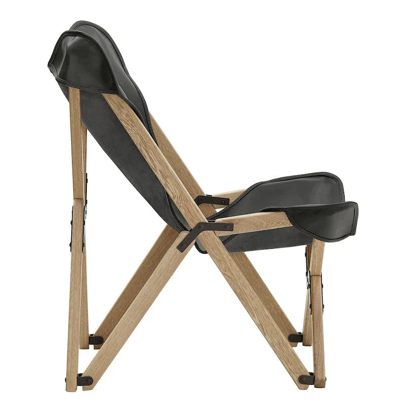 Cantu Authentic Top Grain Leather Tripolina Sling Chair by iNSPIRE Q Modern - image 12