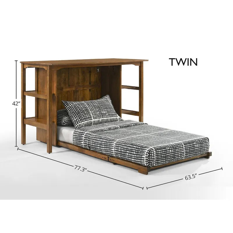 Siesta Murphy Bed Desk with Gel Memory Foam Mattress - image 1