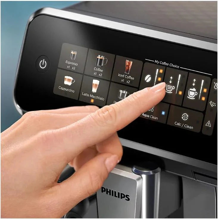 Philips Series 3300 Fully Automatic Espresso Coffee Machine - 6 Hot & Iced Drinks, LatteGo Milk System, 40% Quieter SilentBrew, Ceramic Grinder, Aquaclean Filter, Glossy Black (EP3341/50) - image 6