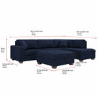 Thomasville Tisdale Fabric Sectional with Storage Ottoman - image 21